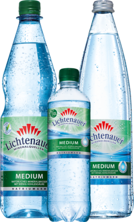 Lichtenauer Packshot für Medium Mineralwasser