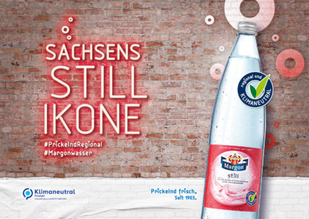 Promotion Plakat für das Margon stilles Wasser