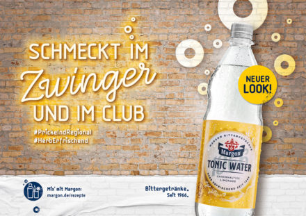 Promotion Plakat für das Margon Bittergetränk Tonic Water