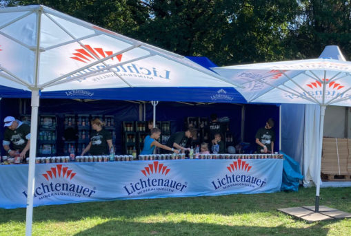 Lichtenauer Stand Sportveranstaltung Mineralwasser