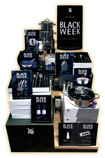 WMF Black Week Promotion POS Aufsteller